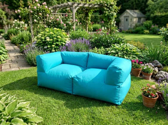 Divano in giardino
