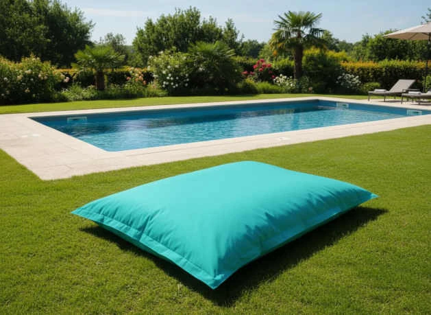 Grande cuscino in giardino