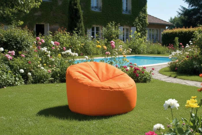 Seduta arrotondata in giardino